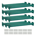 Barcaloo Swing Set Hardware 12 Pack Set Outdoor Monkey Bars for Backyard -16.5 inch Green Powder Coated Monkey Bar for Kids Indo