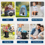 Pahtto Portable Toilet For Adults, Retractable Porta Potty For Camping, Fishing, Rv Travel, Road Trips With Toilet Paper Holder