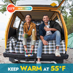 Canway Flannel Double Sleeping Bag For Adults With 2 Pillows 2 Person Sleeping Bags Camping Xxl Queen Size Two Person Sleeping B