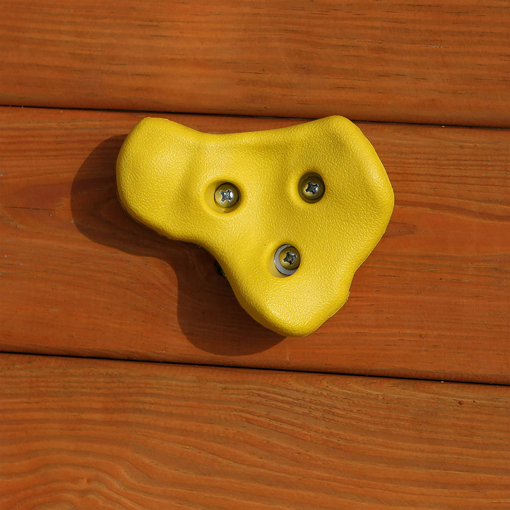 Gorilla Playsets 07-0008-Y Rock Climbing Wall Rocks For Swing Sets, Includes Hardware - Yellow