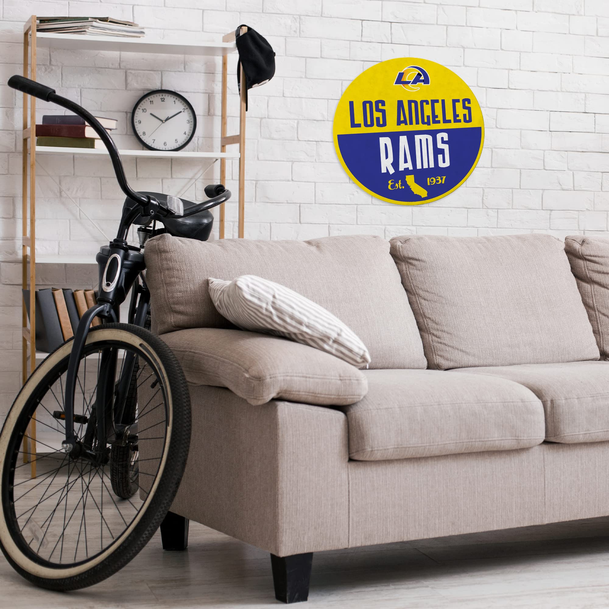 Rico Industries Nfl Football Los Angeles Rams Classic Shape Cut Pennant - Home And Living Room D  Cor - Soft Felt Ez To Hang