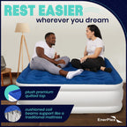 Enerplex Queen Air Mattress With Built-In Pump - 13 Inch Double Height Inflatable Mattress For Camping, Home & Portable Travel -