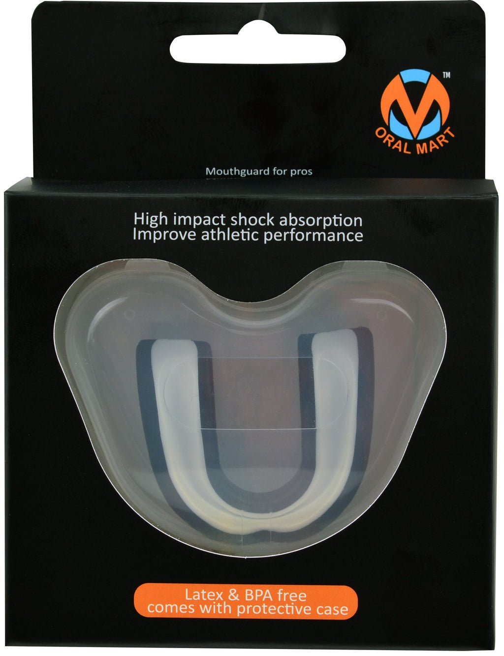 Oral Mart Blackwhite Youth Mouth Guard For Kids - Youth Mouthguard For Karate, Flag Football, Martial Arts, Taekwondo, Boxing, F