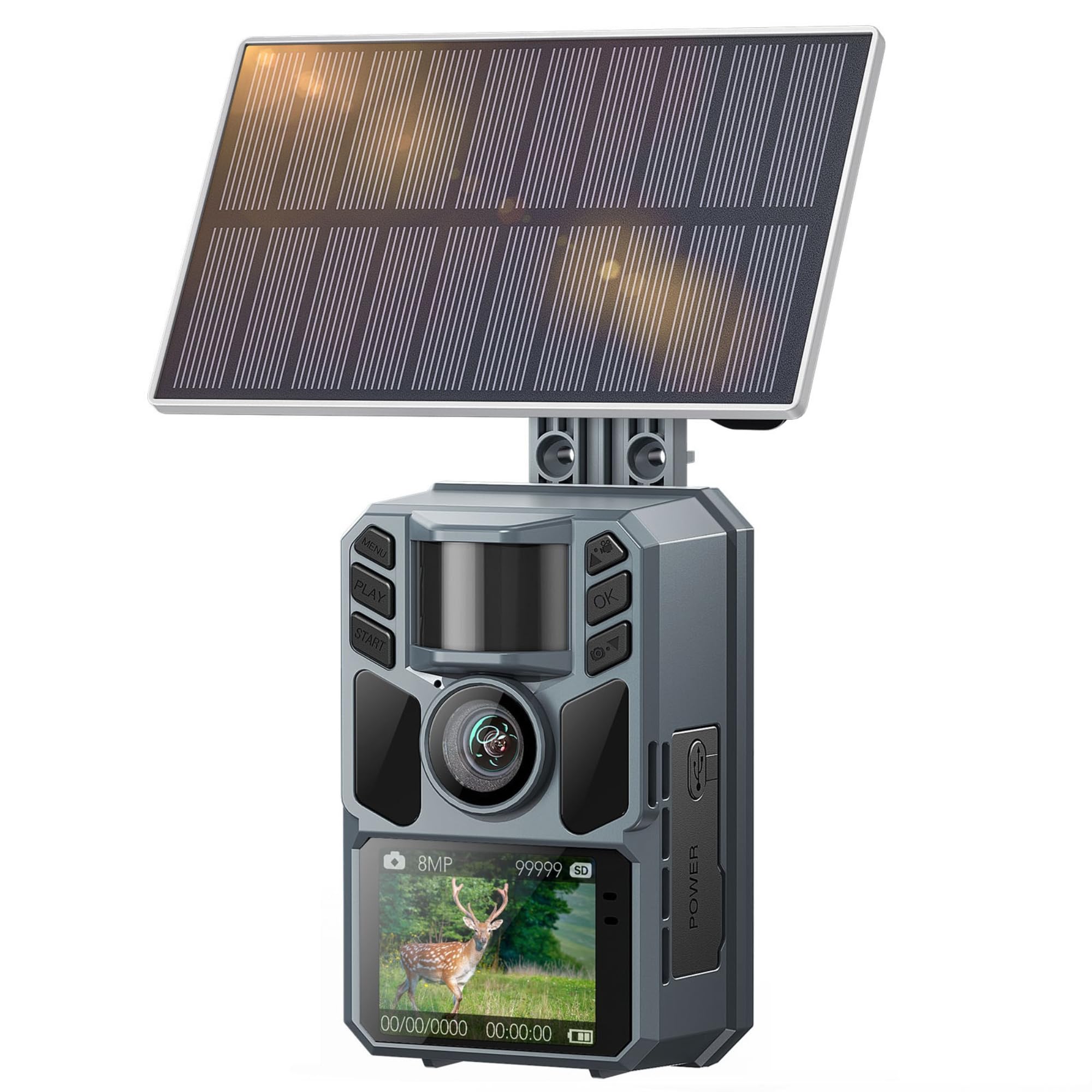 Fkpcam Trail Camera 4K 64Mp With 5000Mah Rechargeable Battery 64Gb Micro Memory Card Ip67 Waterproof, Night Vision, Motion Activ