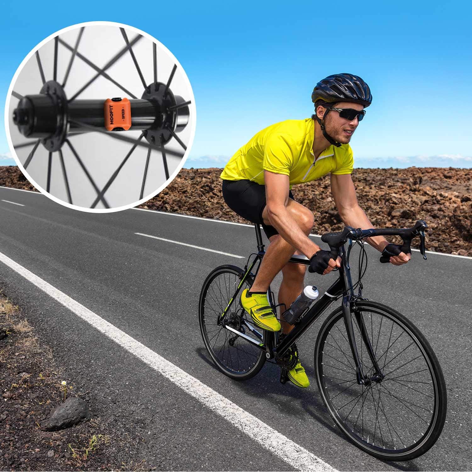Moofit Bike Speed Sensor, Bluetooth/Ant+ Cycling Speed Sensor For Wahoo/Zwift/Peloton/Rouvy/Cyclemeter, For Iphone/Android And B
