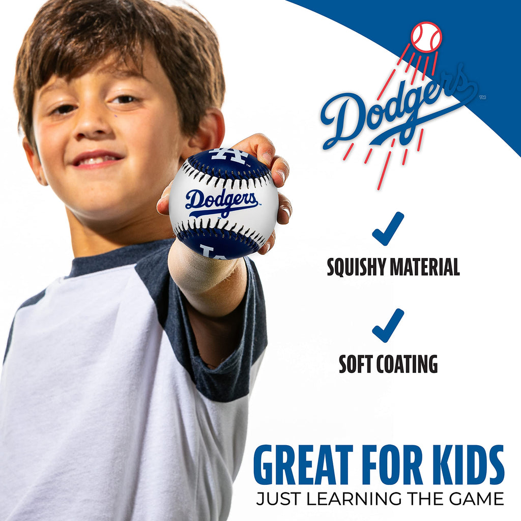 Franklin Sports Los Angeles Dodgers Mlb Team Baseball - Mlb Team Logo Soft Baseballs - Toy Baseball For Kids - Great Decoration