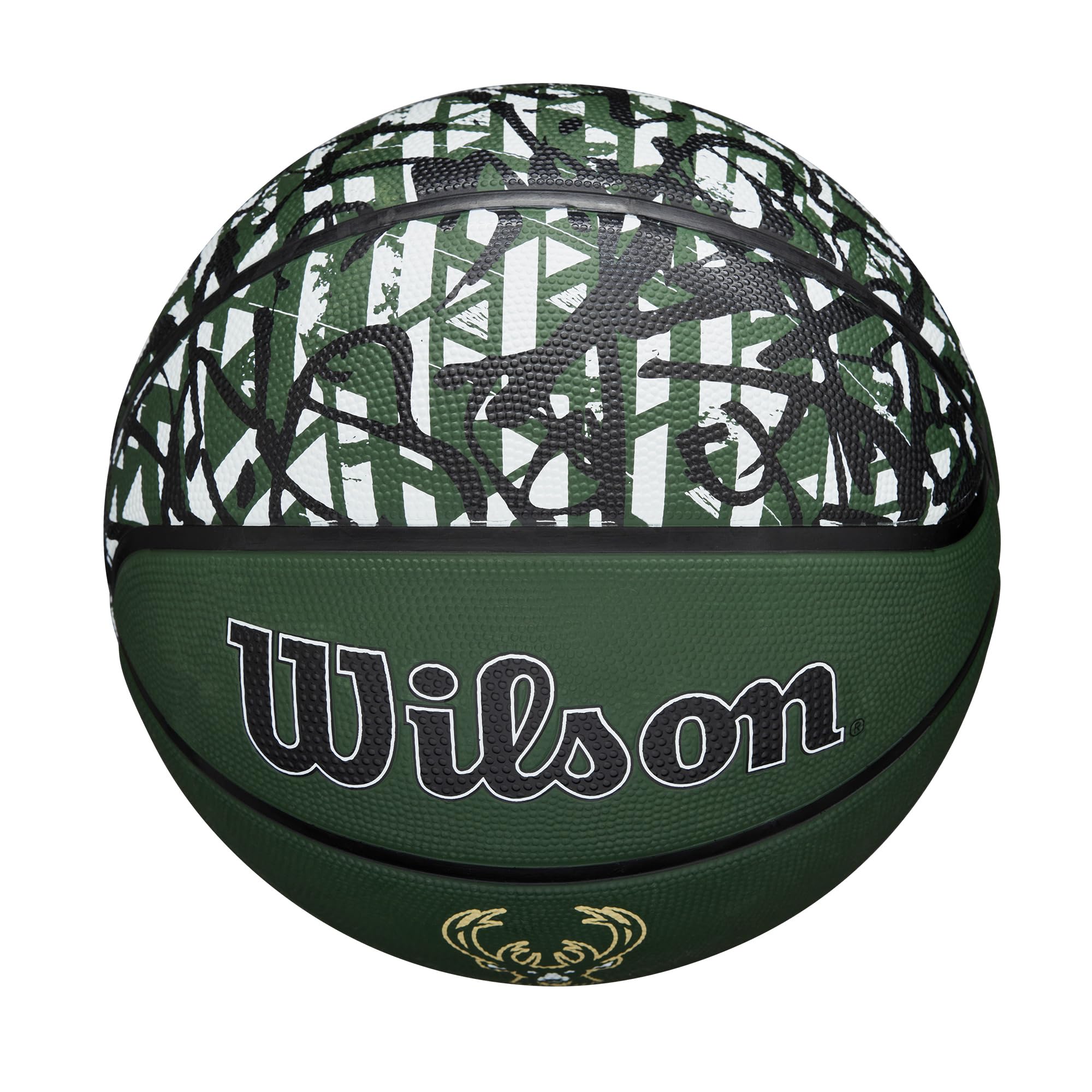 Wilson Nba Team Graffiti Basketball - Milwaukee Bucks, Size 7-29.5''