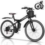 Vivi M026Tgb Electric Bike 26'' Electric Bike For Adults, Folding Electric Mountain Bike With 500W Motor, 48V Removable Lithium-
