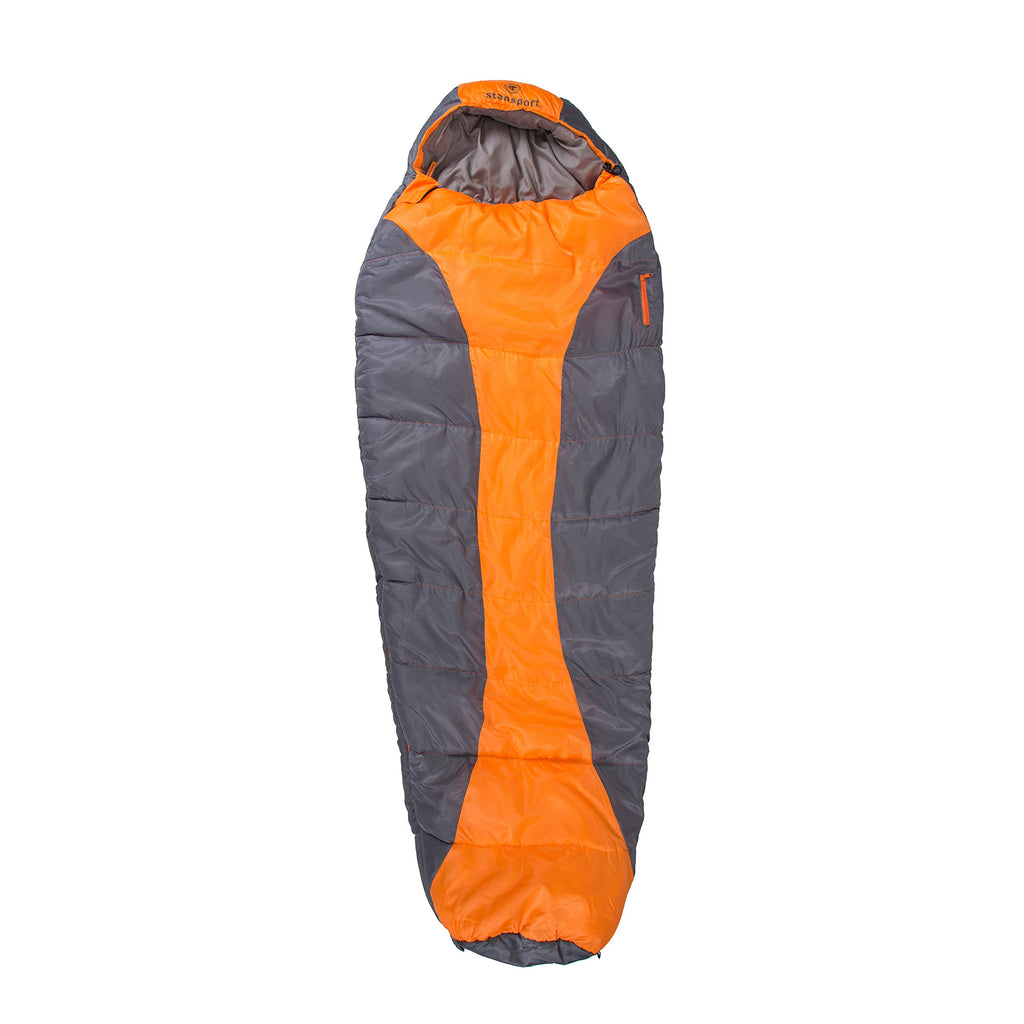 Stansport Glacier Mummy Sleeping Bag 3.1 Lb, Orange, 86'' L X 34'' W
