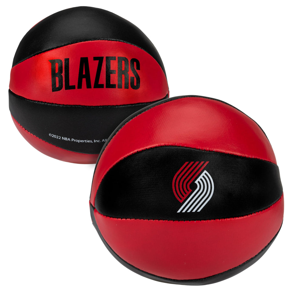 Franklin Sports Nba Portland Trail Blazers Toy Basketballs - 2 Pack Of Kids Soft Mini Basketballs For Over The Door + Indoor Hoo