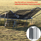 12 Pack 12 Inch Rebar Stakes Heavy Duty Trampoline Anchors, Ground Stakes Tent Stakes Steel Ground Anchors, Black