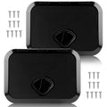 Datanly 2 Pcs Marine Deck Access Hatch 14.76   10.63 Black Rectangle Boat Deck Hatch & Lid with 20 Screws Non Slip Surface for M