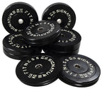Fitvids 2'' Olympic Bumper Plate Weight Plates With Steel Hub, 55Lb, Pair