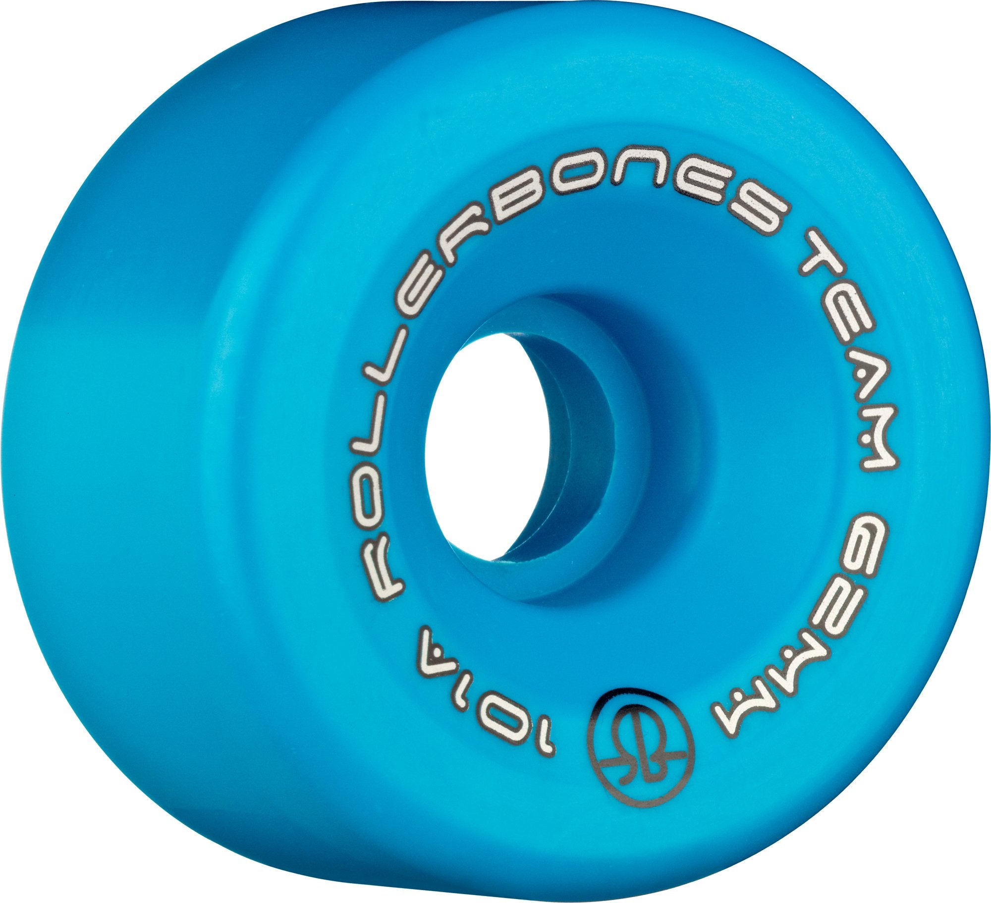 Rollerbones Team Logo 101A Recreational Roller Skate Wheels (Set of 8), Blue, 62mm