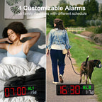 Lucorb Gym Clock Timer, Workout Clock With Seconds | 5 Display Modes, 4 Alarms | Remote Control Countdown Timer Wall For Home Gy