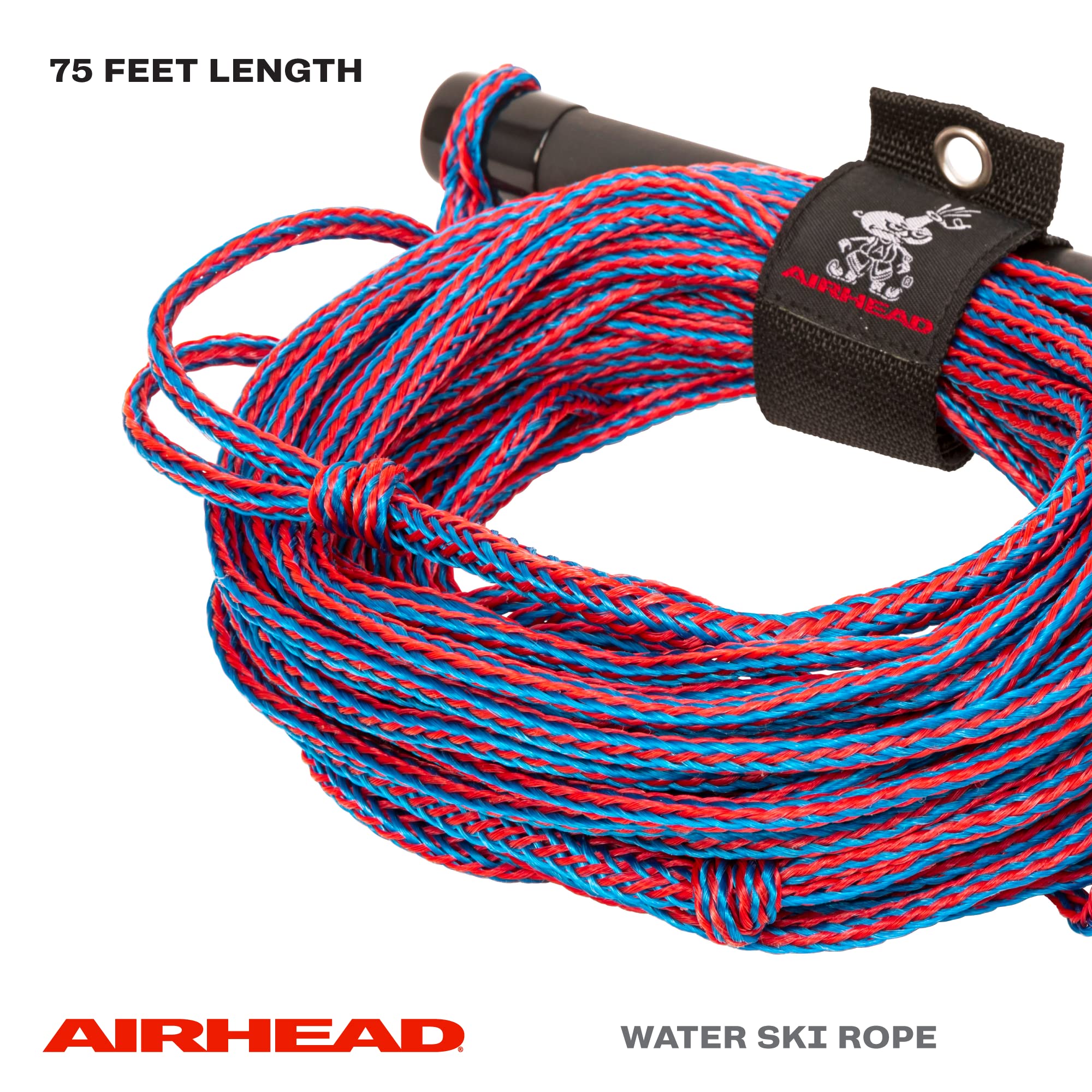 Airhead Water Ski Rope With Rubber Handle, 1 Section, 75-Feet