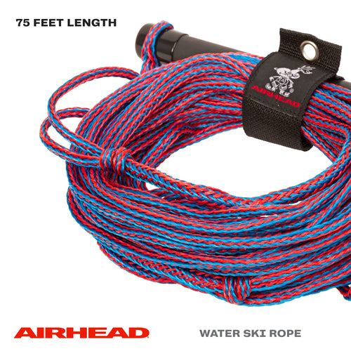 Airhead Water Ski Rope With Rubber Handle, 1 Section, 75-Feet