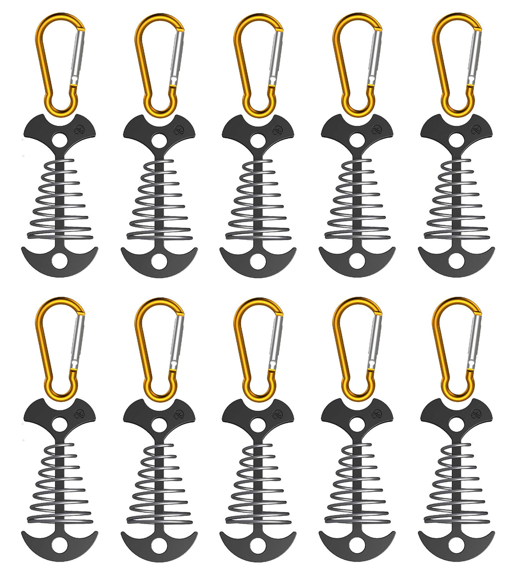 Tent Rope Tightener With Clips - Aluminum Deck Tie Down  Cord Adjuster Tensioners  Tents Tensioner Outdoor Camping Accessoriness
