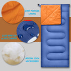 Rioyalo Backpacking Sleeping Bag For Adults Youth - Compact Lightweight Waterproof - 3 Season Cool/Warm Weather - Summer Spring
