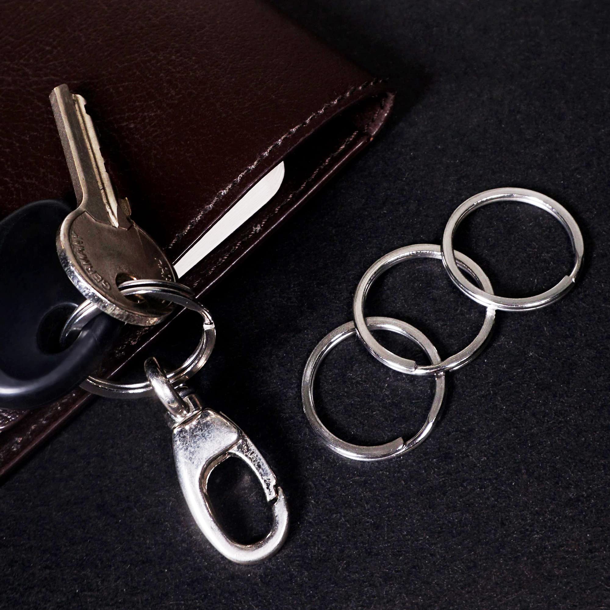 Stainless Steel Key Rings - 10 Pcs ~1Inch, 25Mm Round Split Key Rings For Keychains - Surgical Grade Stainless Steel Keychain Ri
