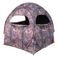 Hme Spring Steel Unisex Portable 2 Person Pop Up Jm Camo Bow Shooting Deer Hunting Hub Ground Blind With Full-Width Windows & Si