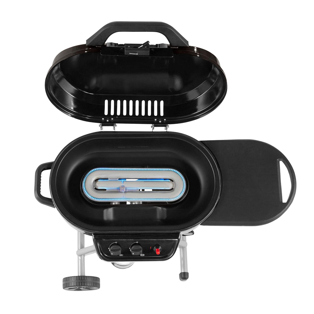 Coleman Roadtrip 225 Portable Stand-Up Propane Grill, Gas Grill With Push-Button Starter, Folding Legs & Wheels, Side Table, & 1