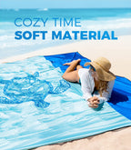Ocoopa Diveblues Beach Blanket Waterproof Sandproof, 10'X 9' Extra Large, Soft And Durable, Sand Free, Light Weight And Portable