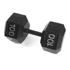 CAP Barbell Cast Iron Hex Dumbbell, Black, Single, 100 lb