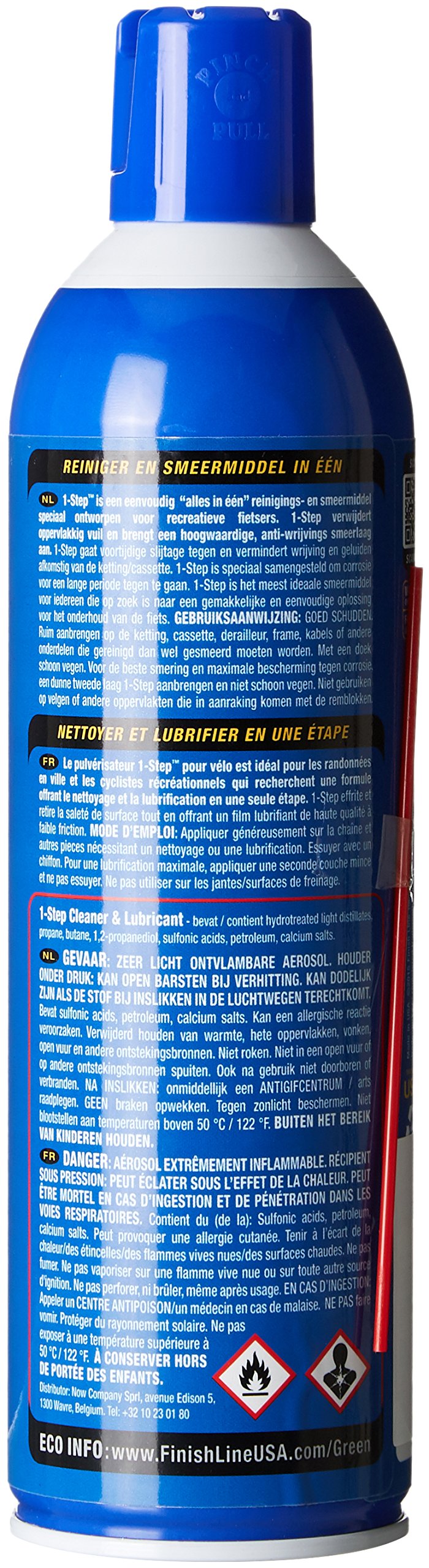 Finish Line 1-Step Bicycle Chain Cleaner And Lubricant, 17-Ounce Aerosol Spray