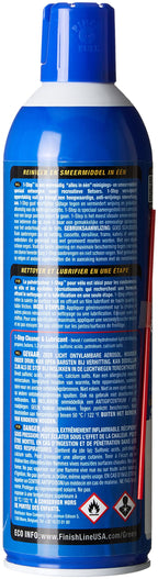 Finish Line 1-Step Bicycle Chain Cleaner And Lubricant, 17-Ounce Aerosol Spray