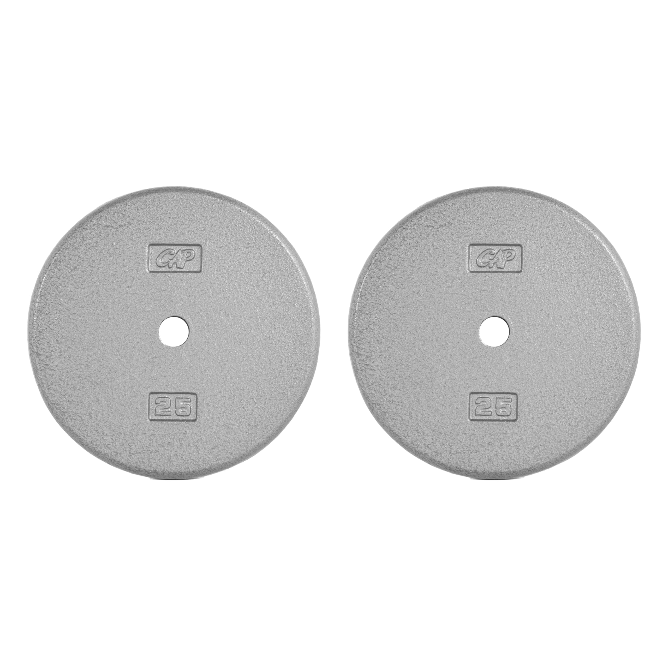 CAP Barbell Cast Iron Standard 1-Inch Weight Plate Set - Barbell Weights for Home Gym, Strength Training, and Weightlifting, 25 
