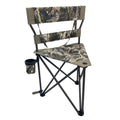 Black Sierra Xl Tripod Hunting Stool, Foldable Tripod Seat W/Steel Frame Supports 300 Lbs, Heavy Duty Fishing Chair Features Cup