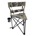 Black Sierra Xl Tripod Hunting Stool, Foldable Tripod Seat W/Steel Frame Supports 300 Lbs, Heavy Duty Fishing Chair Features Cup