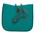 Equinavia Voss Dressage Saddle Pad and Crocheted Bonnet Set - Turquoise - Horse