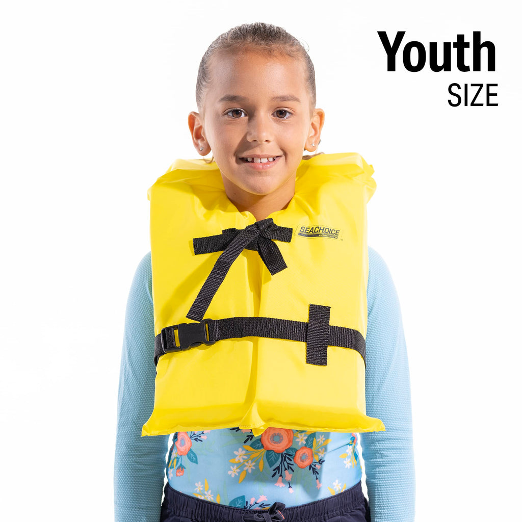 Seachoice 86060 Life Vest, Type Ii Personal Flotation Device  Yellow  Youth