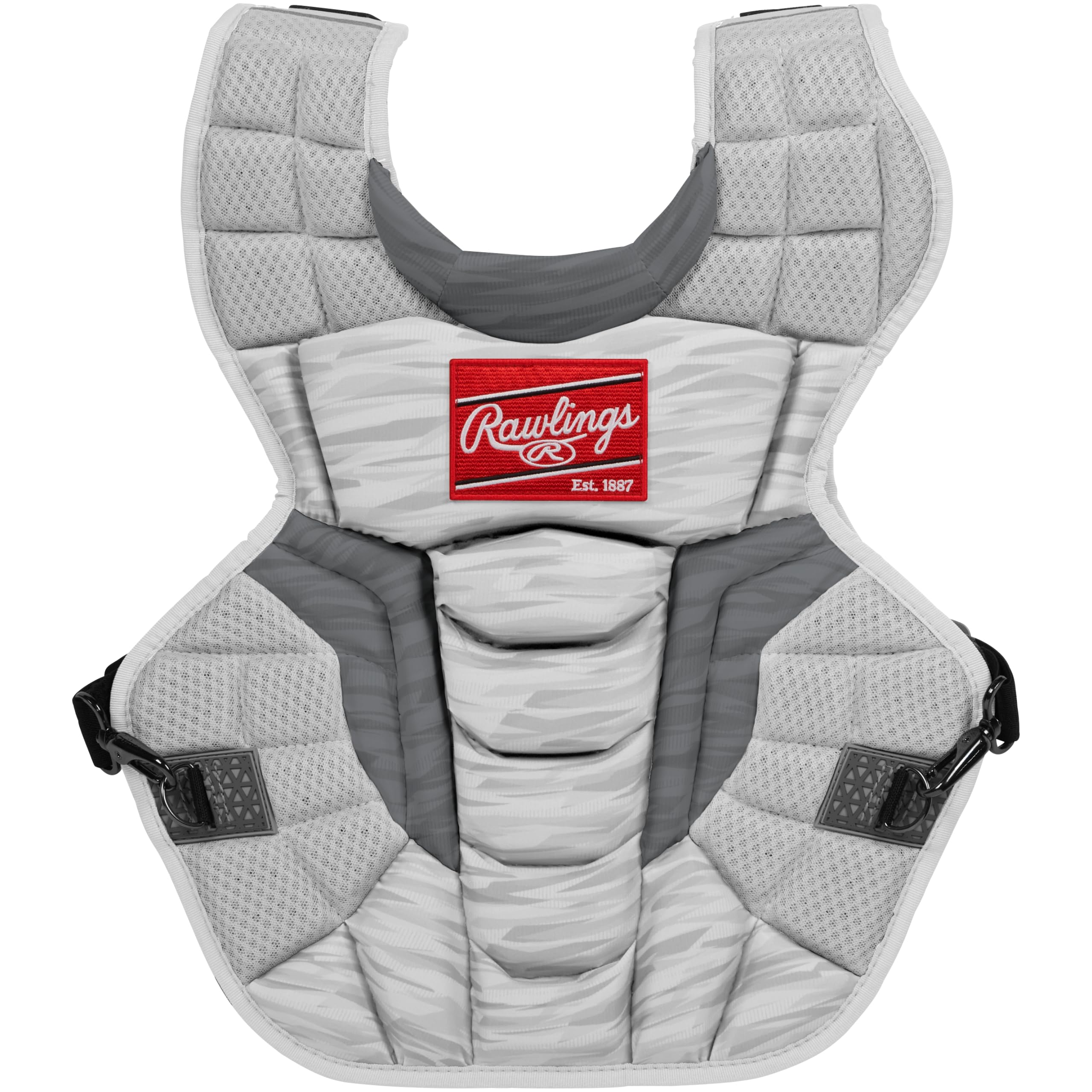 Rawlings | VELO 2.0 Catchers Chest Protector | Baseball | Intermediate - 15 1/2 | White/Silver