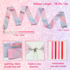 Kaiyuan Dynasty 4Pcs Dance Ribbons Sparkling Dance Ribbon Streamer 78.7Inch Gymnastics Ribbon Dancer Wand Twirling Dancing Ribbo