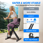 Foldable Exercise Bike, Stable & Sturdy Stationary Bike For Home, 3-In-1 Upright And Recumbent Workout Bike, Comfortable Seat &