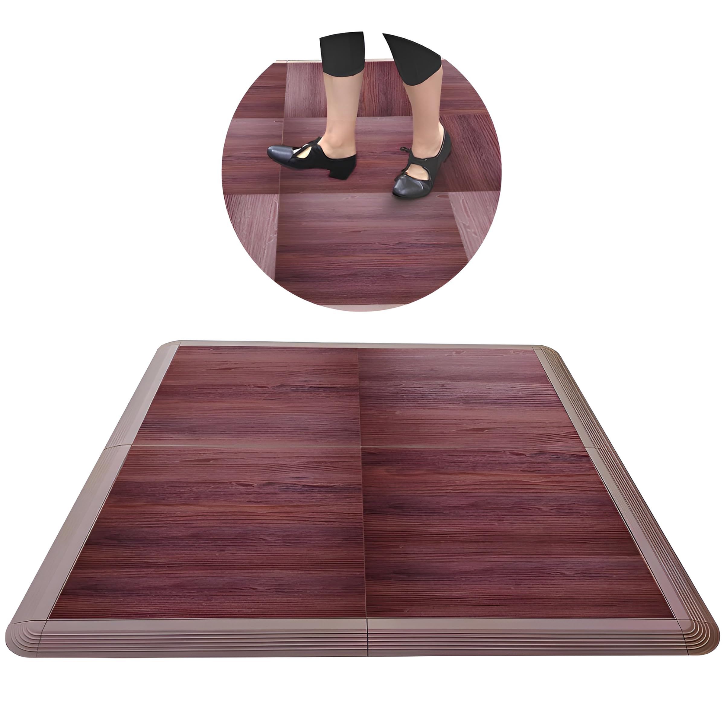 Artan Balance Dance Floor Tiles 3.5X3.5 Ft - 4 Interlocking Dance Floor Tiles For Ballet, Tap, Jazz, And Irish Dance | Portable