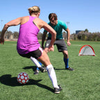 Gosports Portable Pop-Up Soccer Goals For Backyard - Kids & Adults - Set Of Two Nets With Agility Training Cones And Carrying Ca