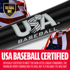 Franklin Sports Teeball Bat - Barracuda Metal Teeball Bat (-11) - Usa Baseball Approved - 2 5/8'' Barrel - 24 In./13 Oz.
