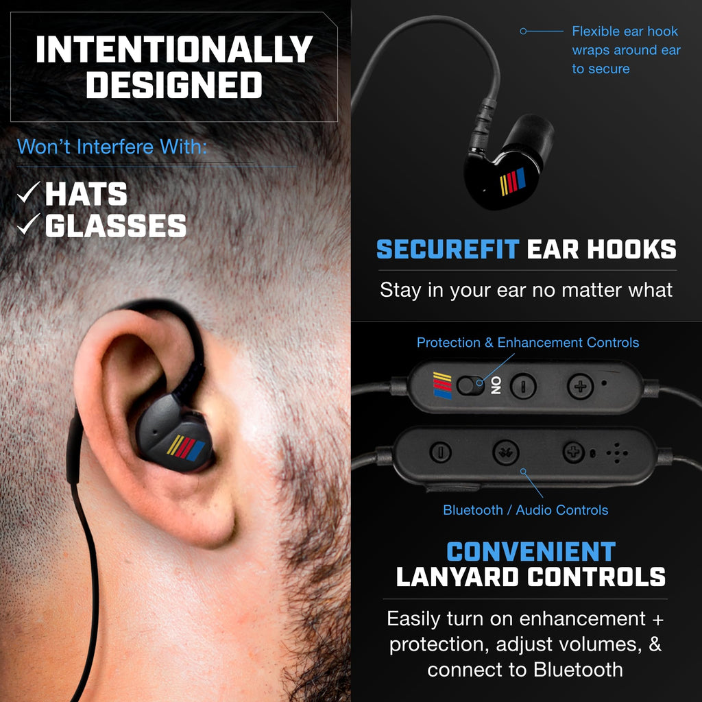 Axil Gs Extreme Nascar 2.0 Shooting Ear Buds - Hearing Enhancement & Noise Isolation Bluetooth Earbuds - W/Dynamic Speakers - 25