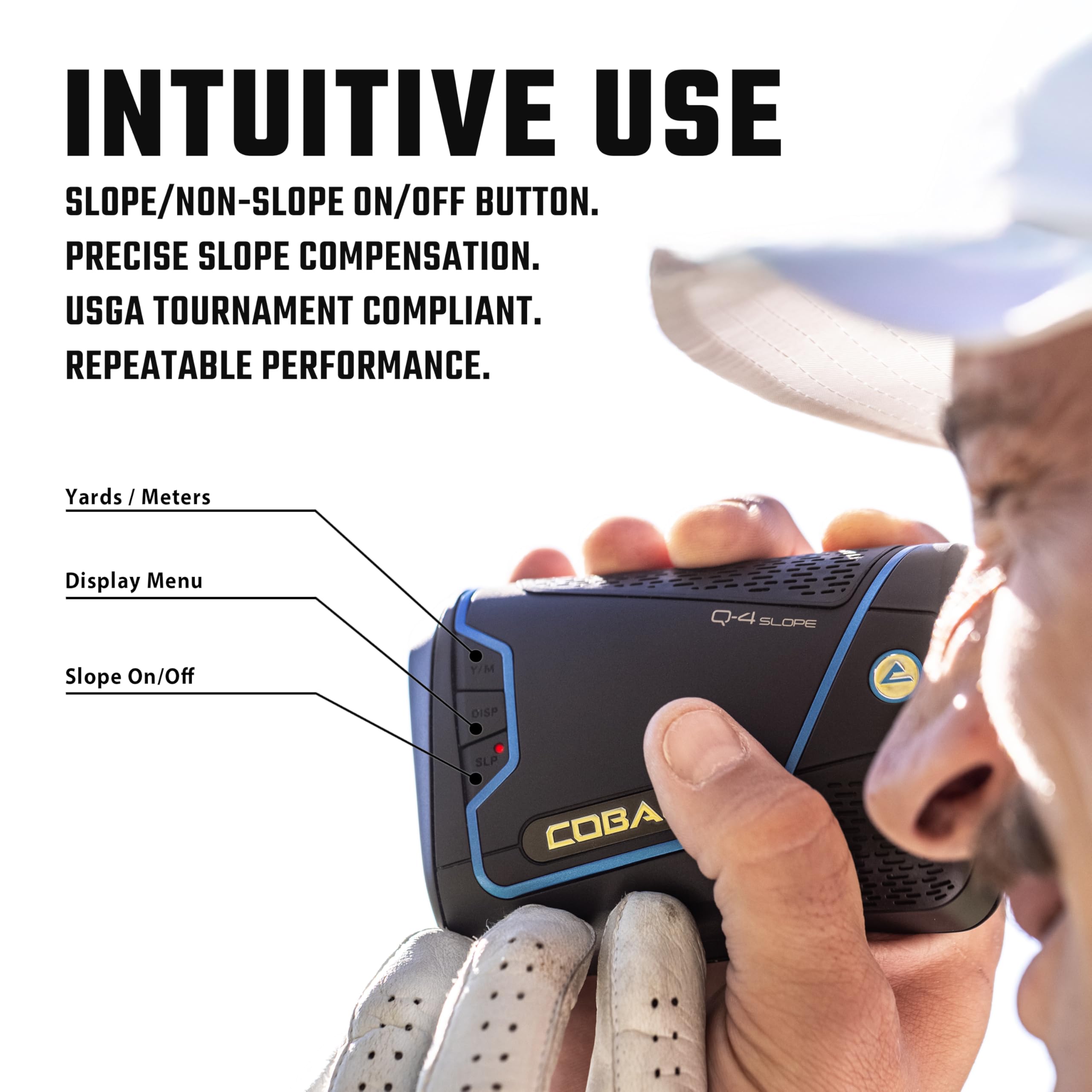 Cobalt Q-4 Slope Golf Rangefinder Blue/Black