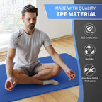 Cambivo Extra Wide Yoga Mat For Women And Men (72''X 32''X 1/4''), Eco-Friendly Sgs Certified, Large Tpe Exercise Fitness Mat Fo
