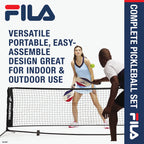 Fila Accessories Pickleball Net Set - Includes Pickleball Paddles Set Of 4 With Regulation Size 4 Outdoor Balls & 10Ft All Weath