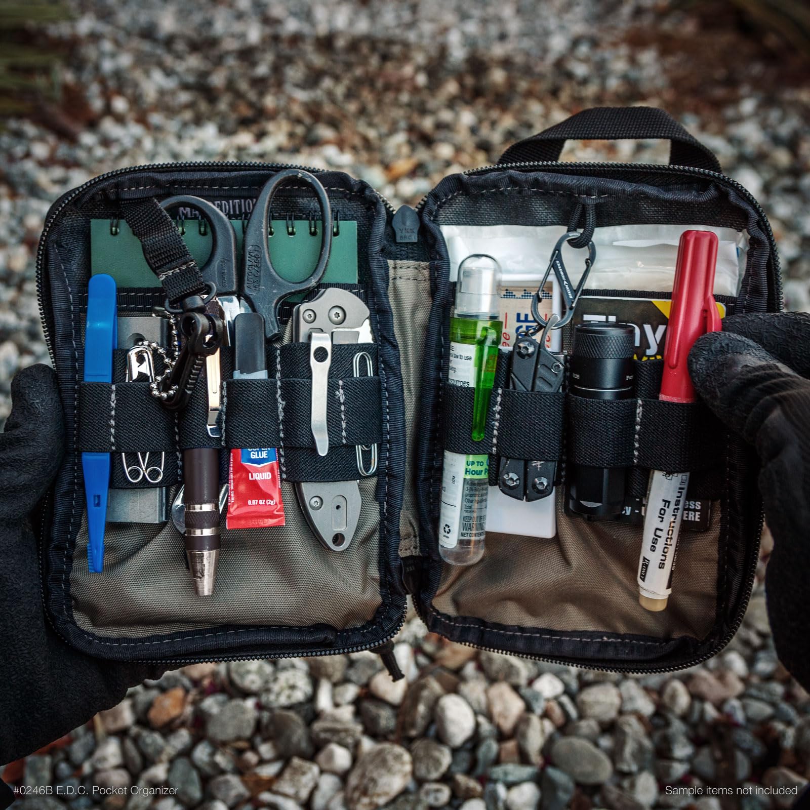 Maxpedition E.D.C. Pocket Organizer,Nylon (Black) 6x1x8