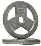 Fitvids Cast Iron Plate Weight Plate For Strength Training And Weightlifting, 2-Inch Center, 25Lb (Set Of 2)