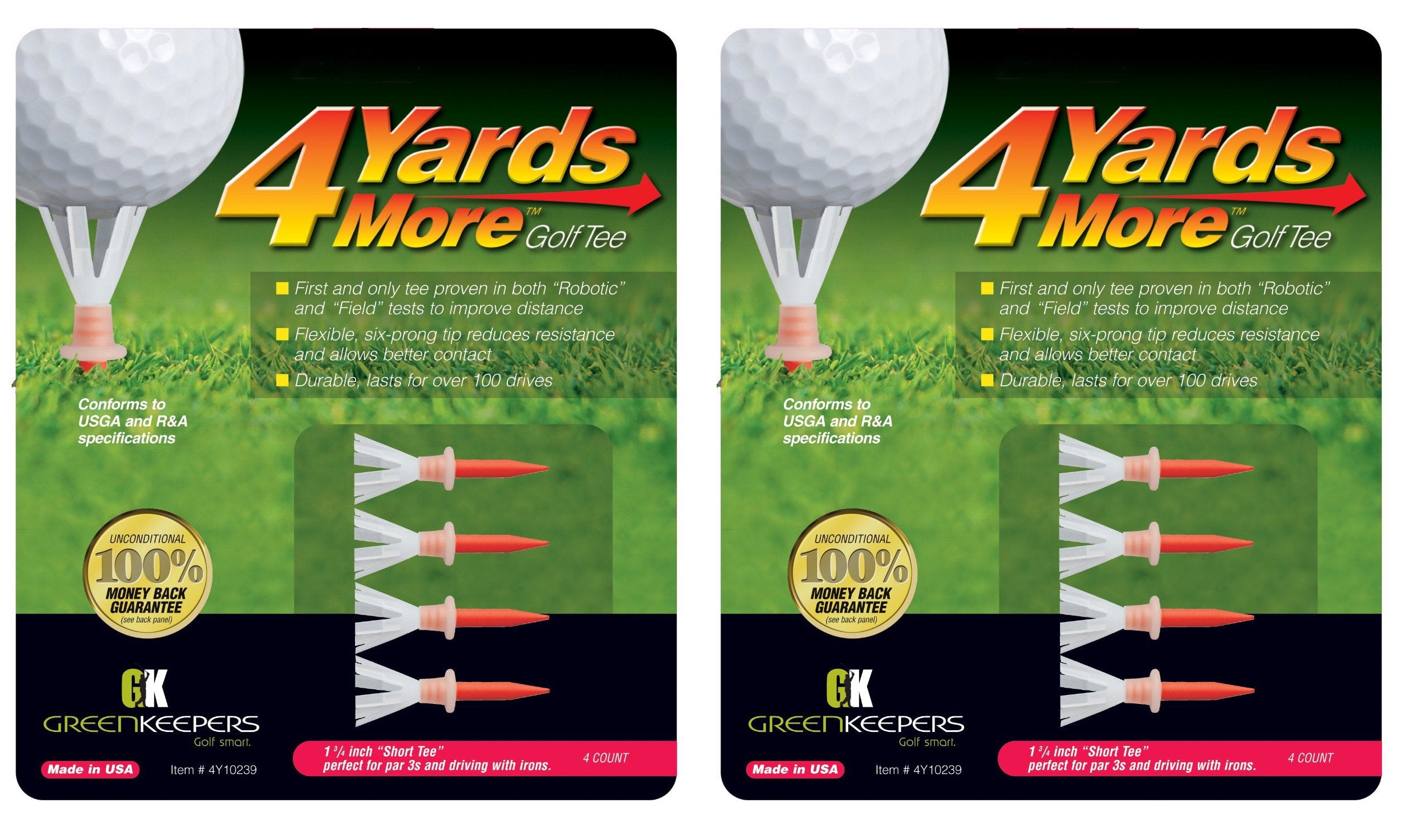 4 Yards More Golf Tees - Red 1 3/4'' Short Tee (2 Count)