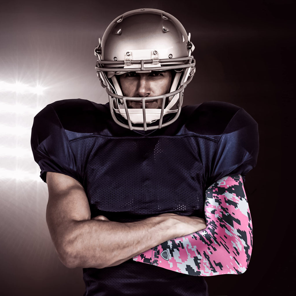 Stromguard Compression Sports Arm Sleeve Digital Camo Baseball Football Basketball - (One Arm Sleeve) (Youth Medium, #5 - Pink-B