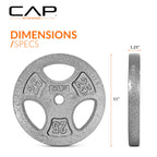 Cap Barbell Standard 1-Inch Grip Weight Plates 25 Lbs Gray, Pack (X1) (Rwpis-025A)